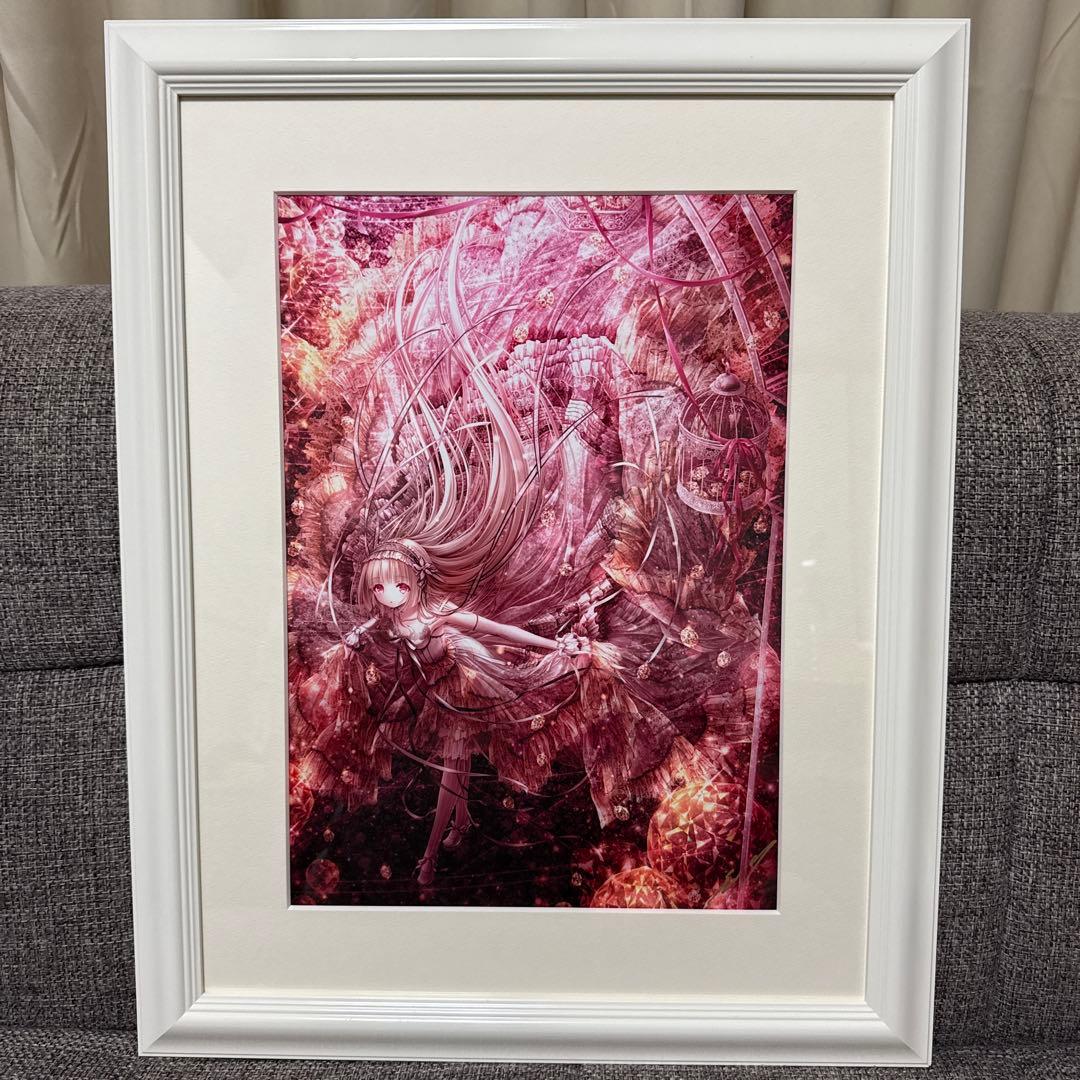 直筆サイン入り てぃんくる BIANCO AUDACE 複製原画 軸中心派