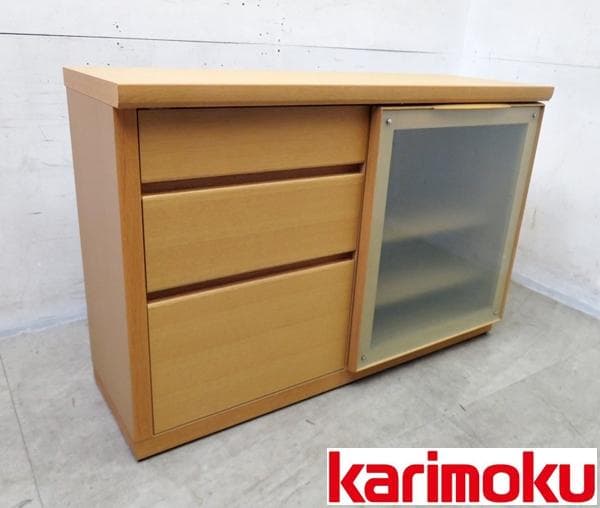 展示品■カリモクスタンダードモダン■サイドボードHU4267■ナラ材■23.6万