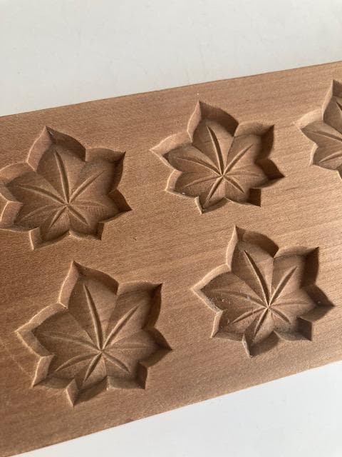 古道具　木型　紅葉　もみじ　干菓子