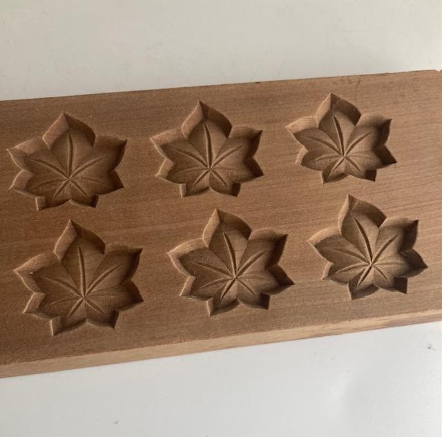 古道具　木型　紅葉　もみじ　干菓子