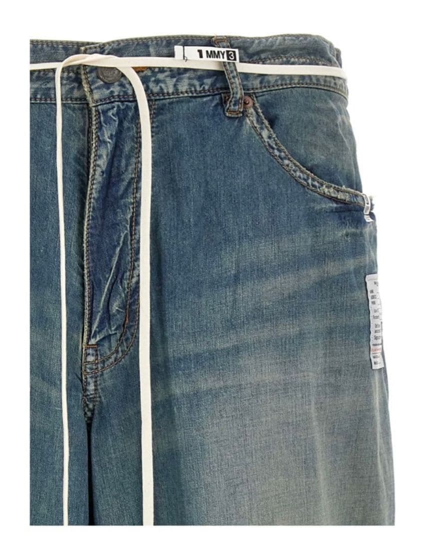 柊*様 メゾンミハラヤスヒロ 24ss ワイドレッグドローストリングジーンズ　3