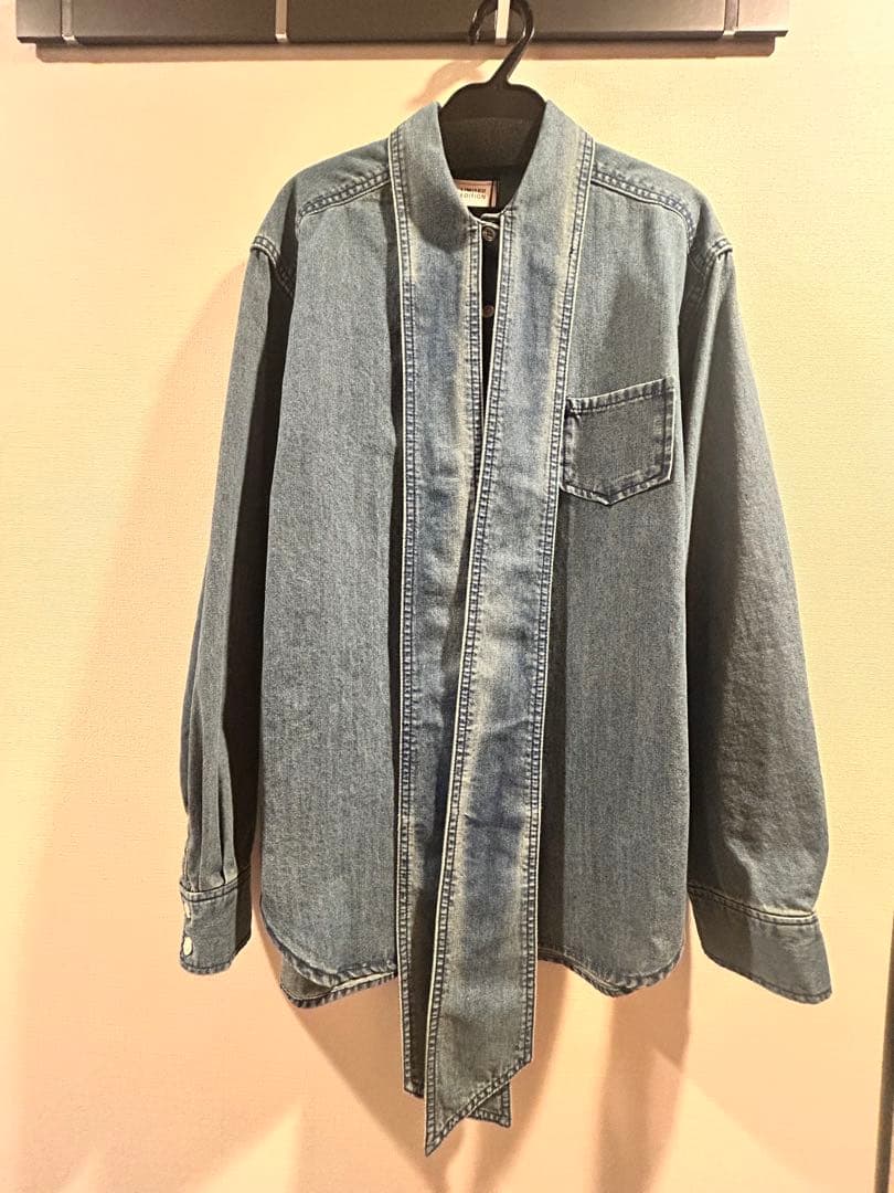 LOUNGEDRESS ラウンジドレス デニムボウタイブラウス