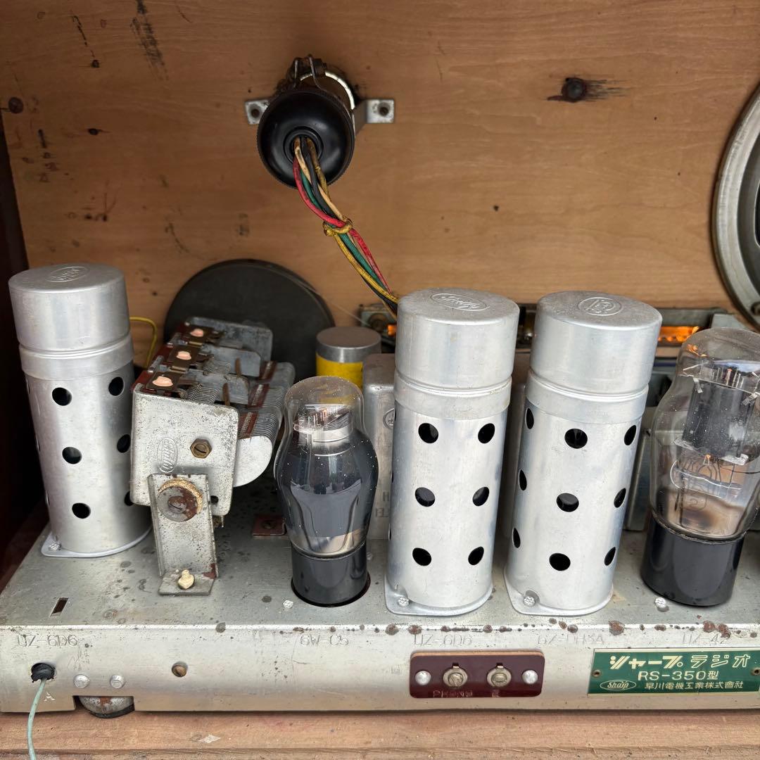 美品■昭和レトロ■早川電機 シャープ RS-350型 真空管ラジオ