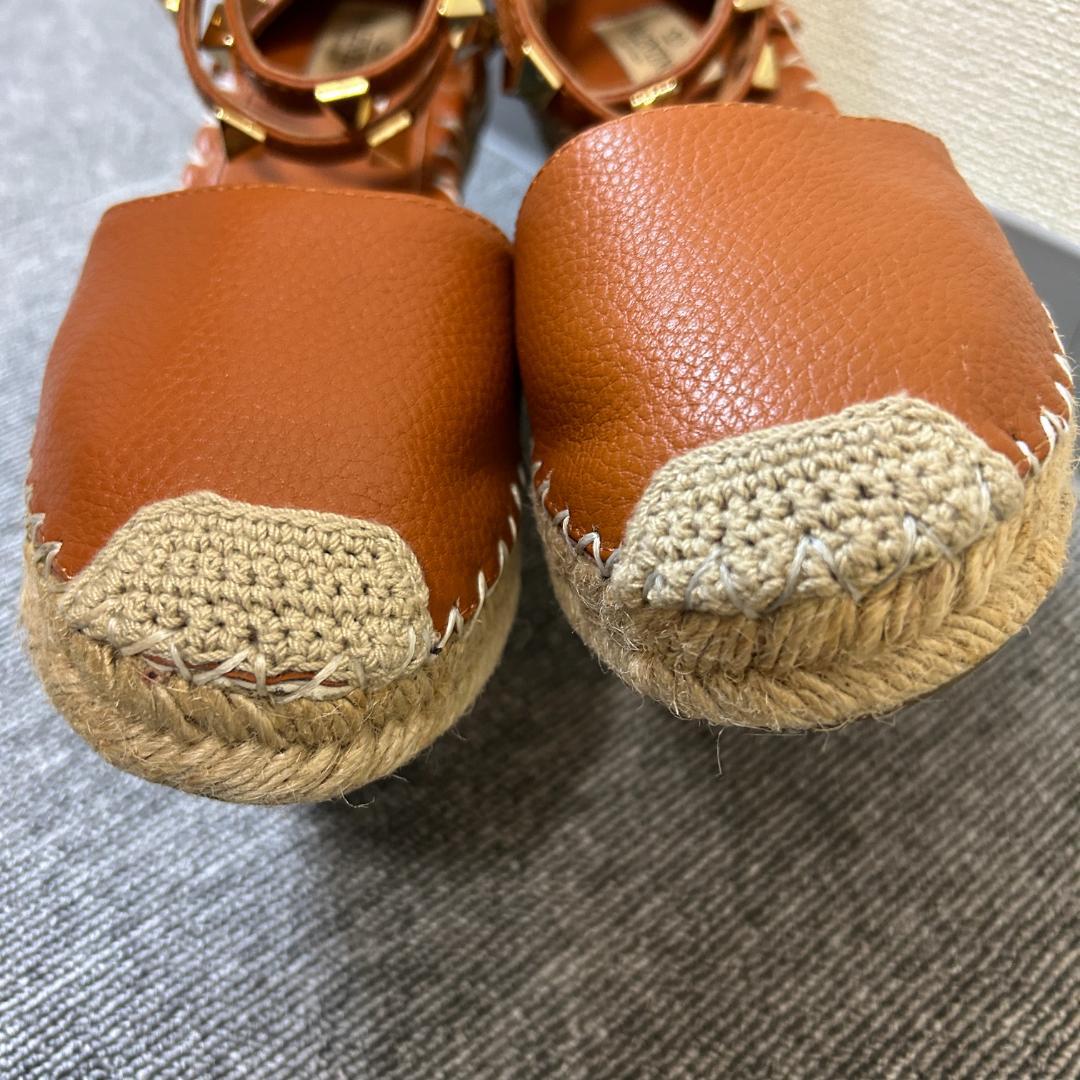 ヴァレンティノ　ロックスタッズ　エスパドリーユ　ウェッジソール　サンダル