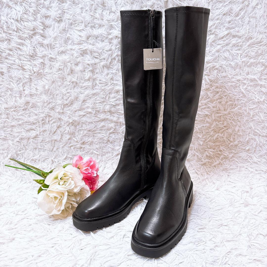 希少【未使用✨極美品】タマリス ストレッチロングブーツ 本革 23AW 24.5