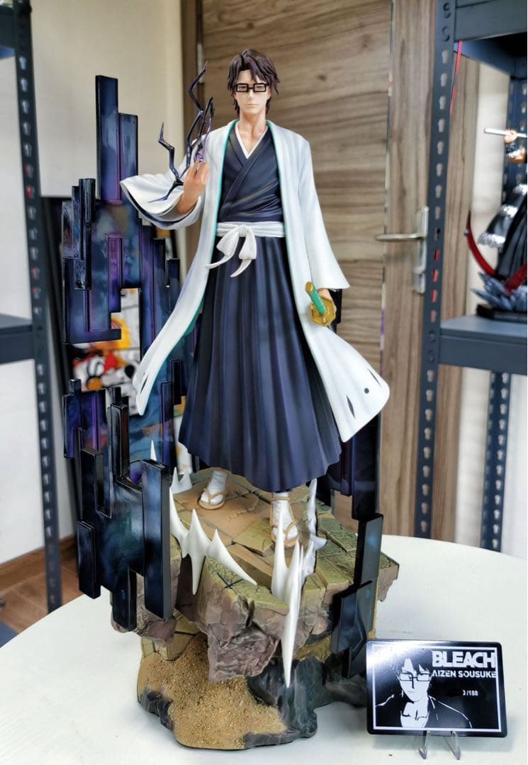 BLEACH 黒衣少年図 藍染惣右介 ガレージキット ガレキ スタチュー①⑨