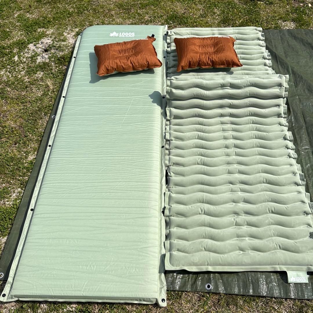 LOGOS インフレーター&スリーピングマット 各収納袋付き　ピローセット