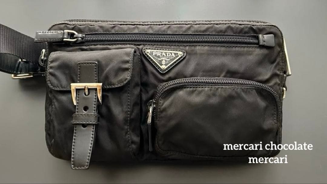 PRADA ウエストポーチ　ボディバッグ　黒　ユニセックス　メンズ　レディース