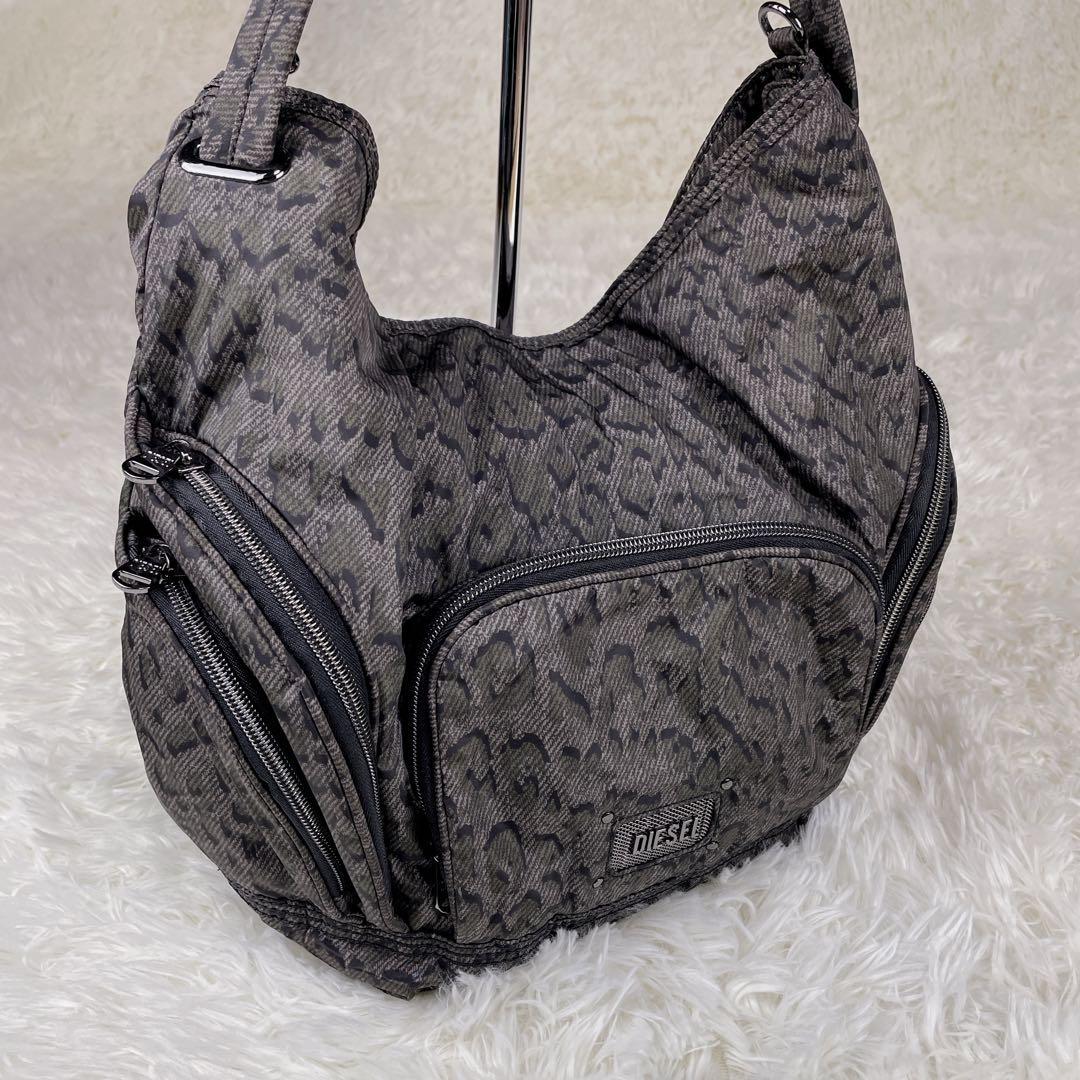 DIESEL レオパード柄 ショルダーバッグ　2way y2k総柄