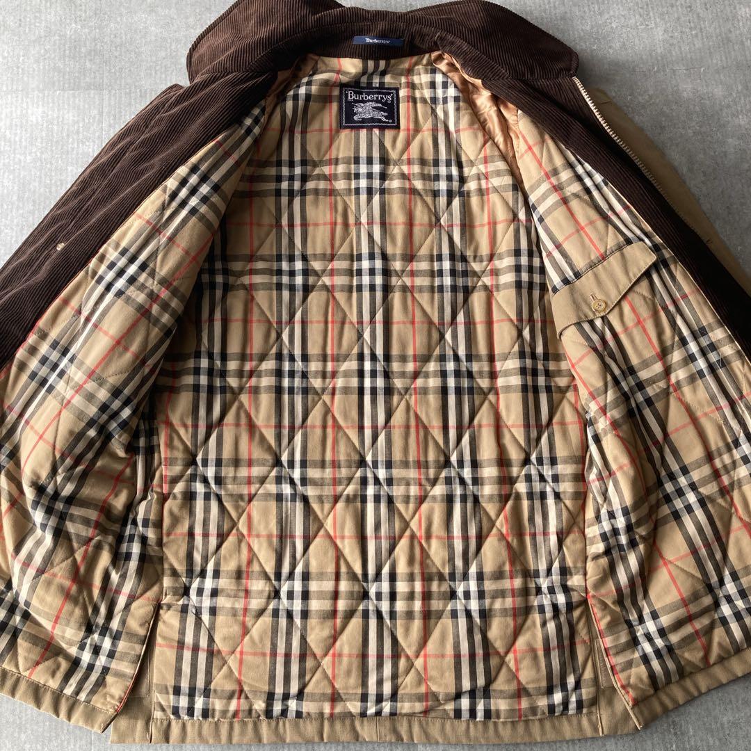 【希少】90sバーバリー ハンティングジャケット 襟コーデュロイ