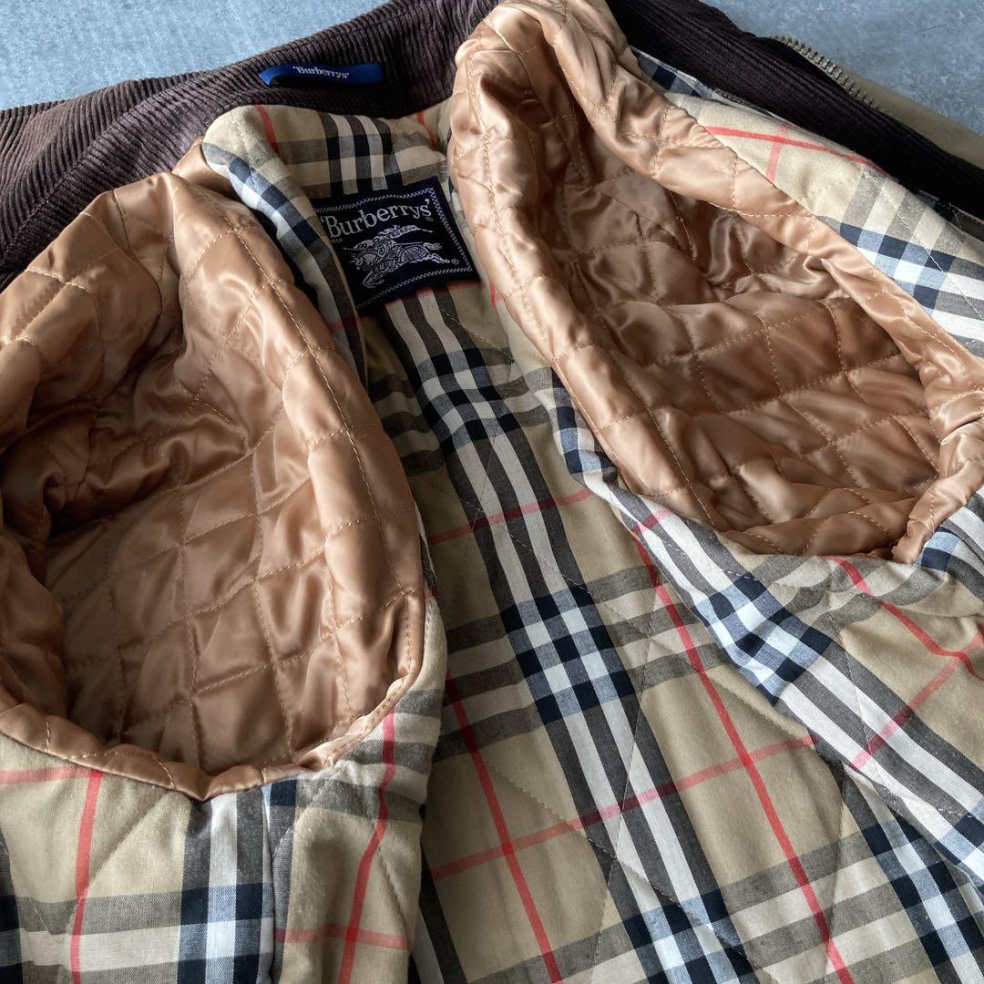 【希少】90sバーバリー ハンティングジャケット 襟コーデュロイ