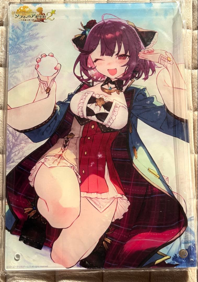 ガスト30周年記念くじS賞A4アクリルプレート ソフィー 雪遊び