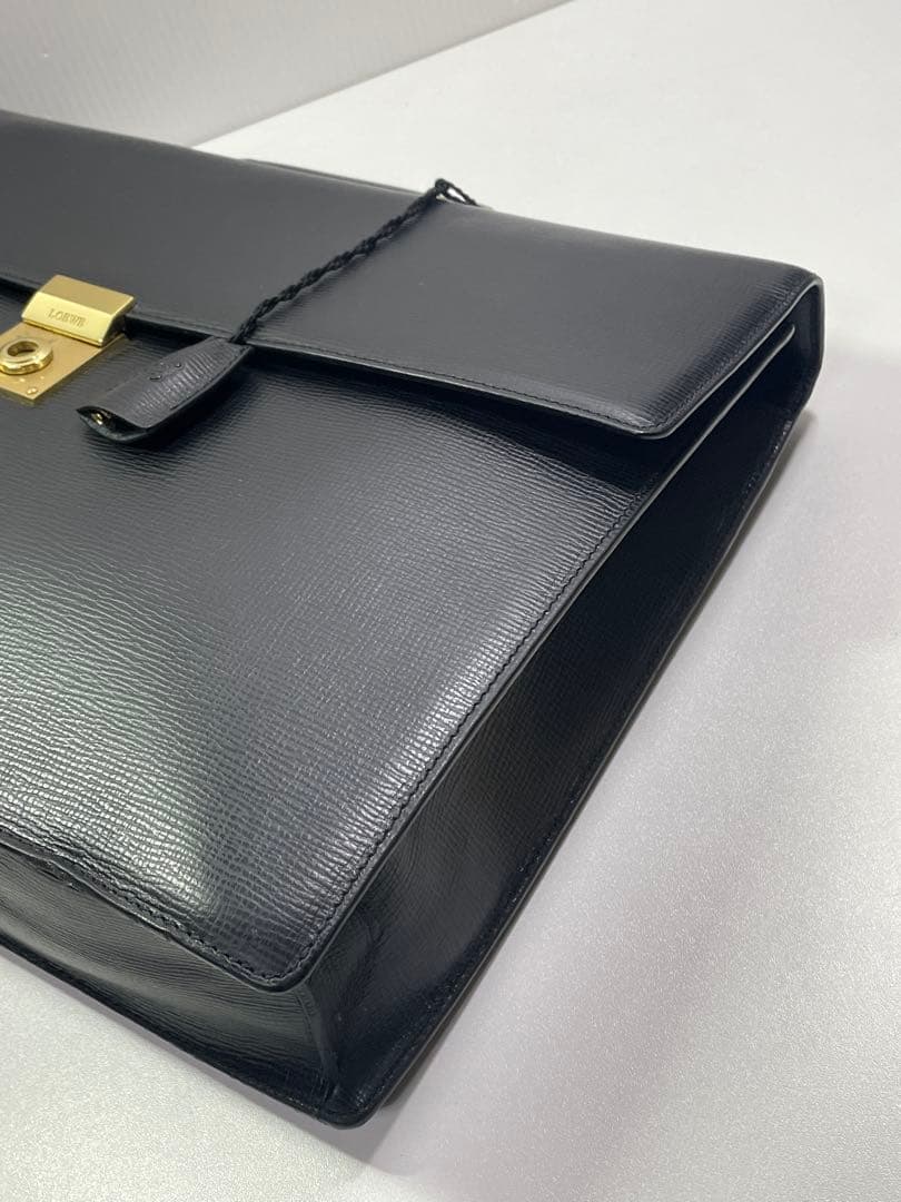 極上美品■ LOEWE ロエベ アナグラム ブリーフケース ビジネスバッグ 黒