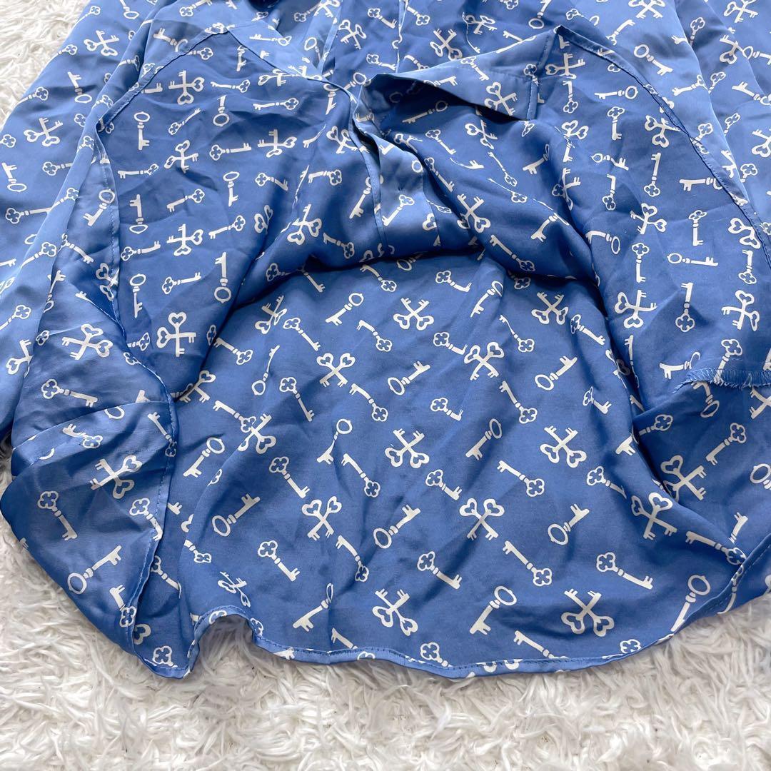 アナイ キープリント ボウタイ 長袖 ブラウス 金ボタン 近年モデル