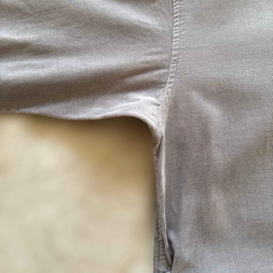 HUIS ハウス 遠州織物 みじんコール ロング シャツ グレー ゆったり