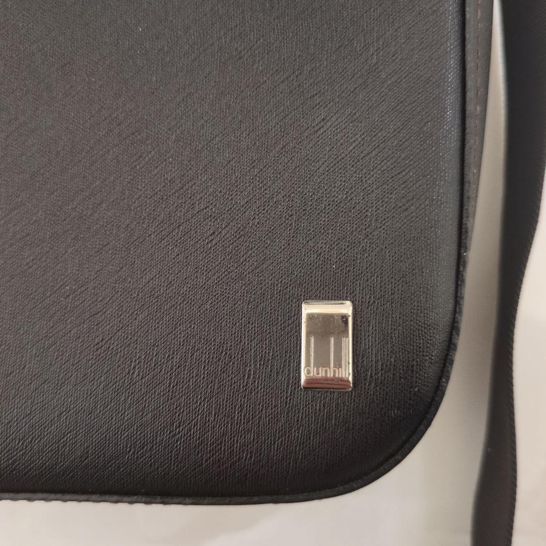 ダンヒル Cowhide（カウハイド） レザー ショルダーバッグ ブラック