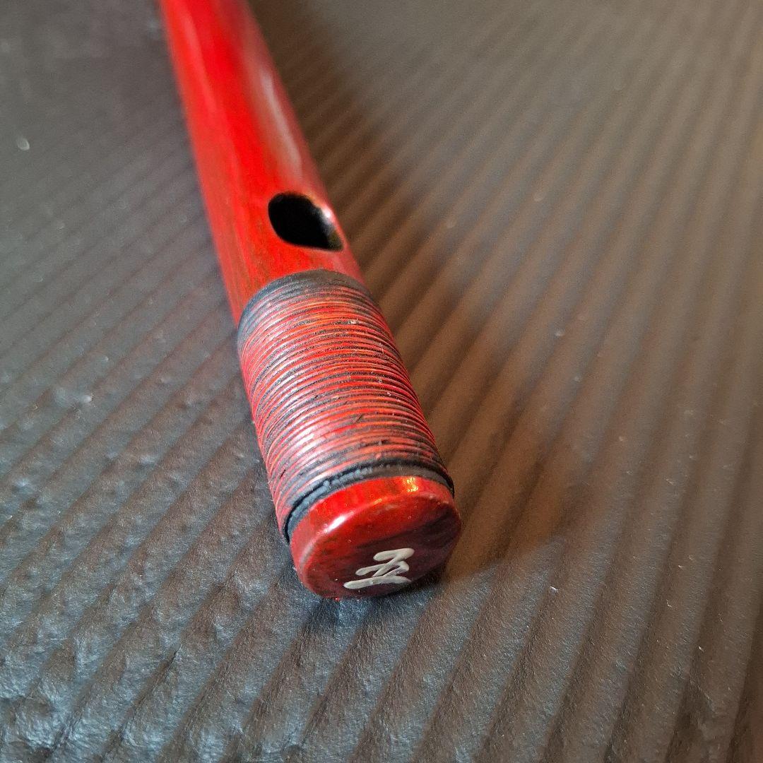 篠笛　古典調　七穴　五本調子　メタリックレッド