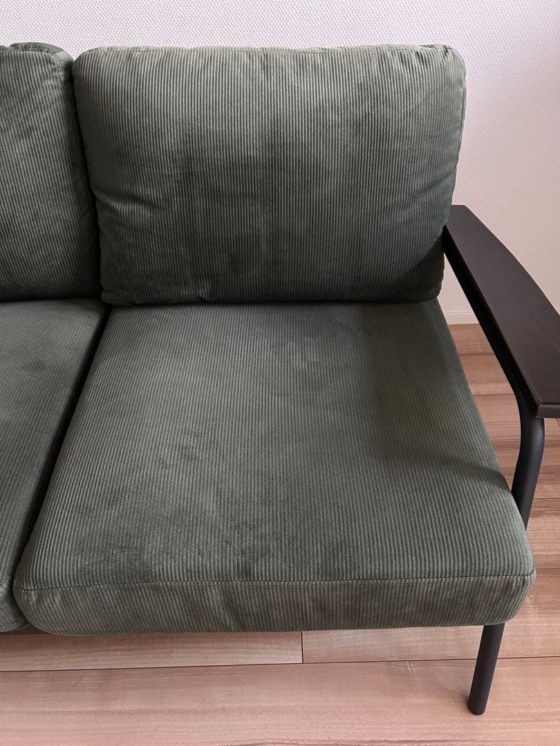 2人掛けコーデュロイソファ