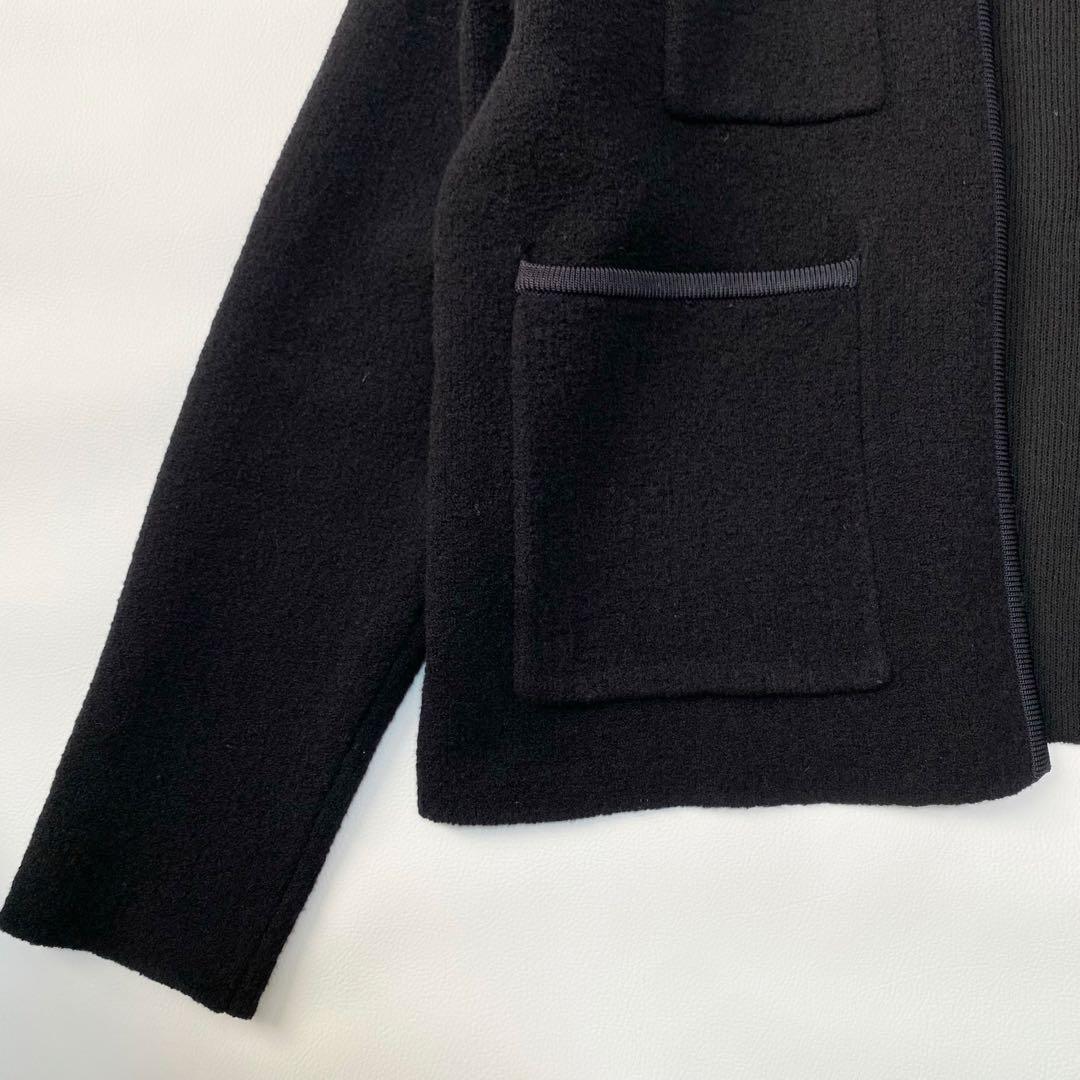 Ballsey ウールナイロンブークレー　フロントオープンカーディガン　S