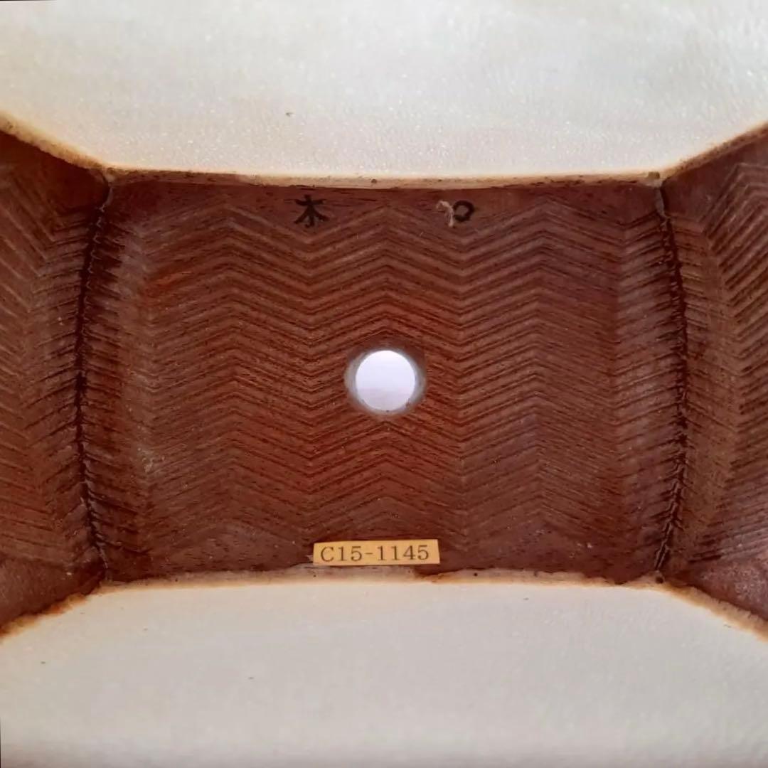 高級綾杉胴　中棹地唄三味線　2本溝　天然皮　正寸　木製ケース付き