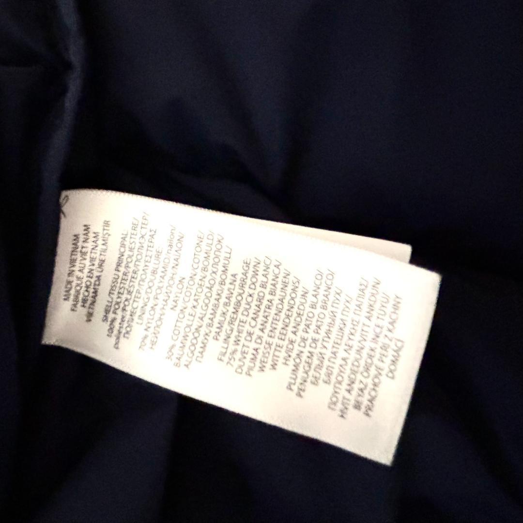 美品　ポロラルフローレン　ダウンベスト　肉厚　ネイビー　L　大きいサイズ　フード