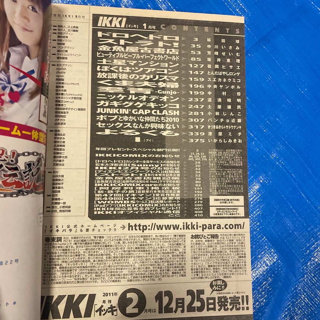 月刊IKKI 月刊イッキ 2011年1月号 ドロヘドロ掲載 青年漫画雑誌