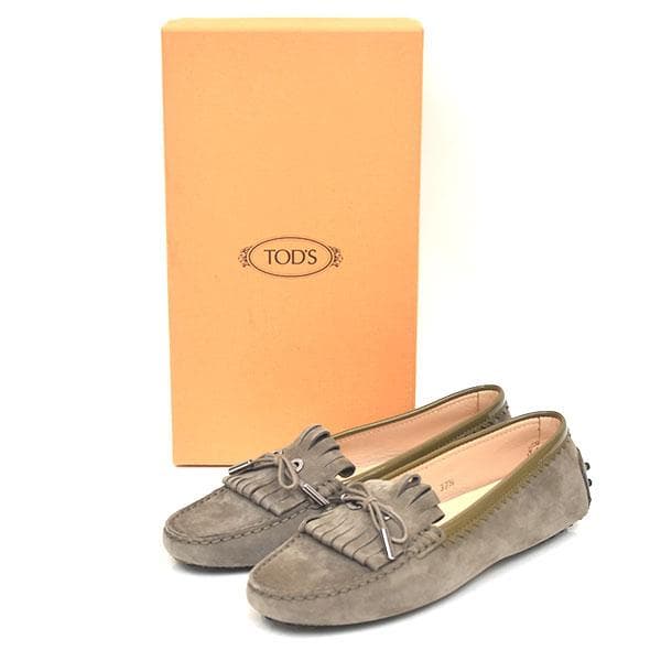 ほぼ新品❤️トッズ リボンフラットシューズ 37.5(約24.5cm)21540→