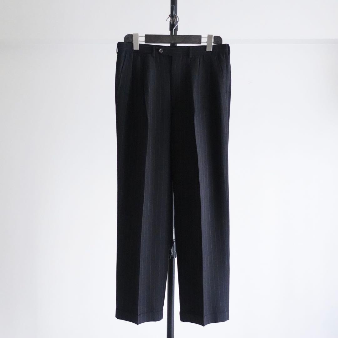 1990s Ermenegirdo Zegna ピンストライプワイドトラウザーズ