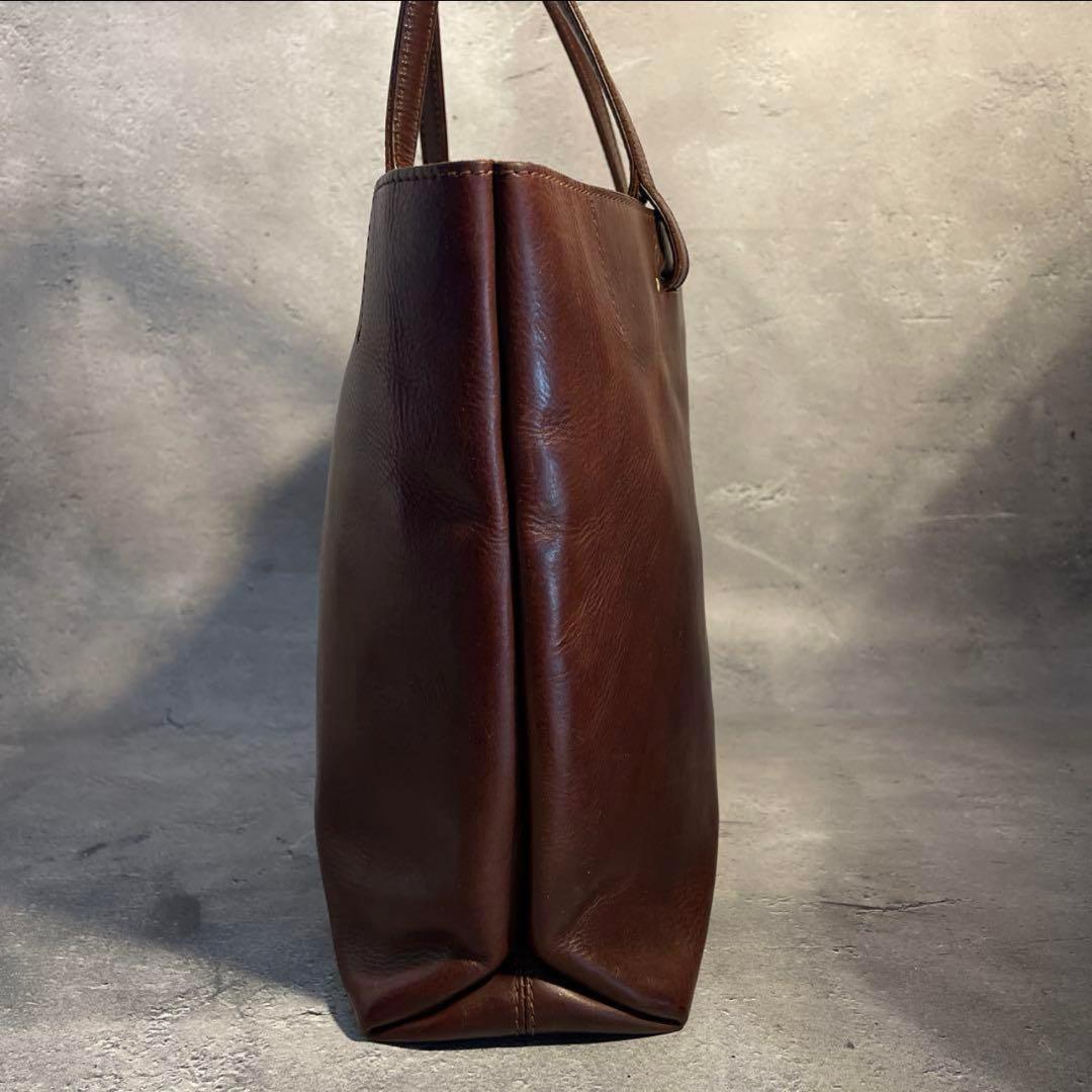 ゲンテン　アマーノ　トートバッグ　肩がけ　ダークブラウン
