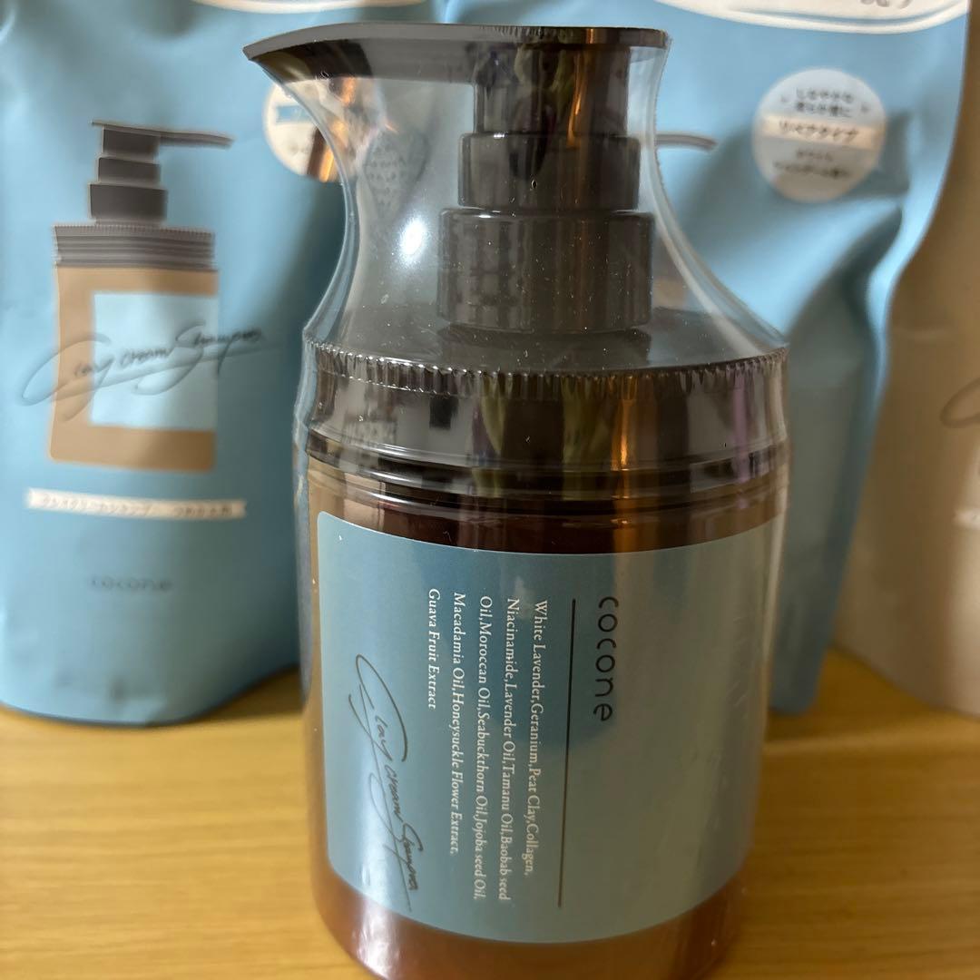 COCONE Clay Cream Shampoo リペアタイプ、モイストタイプ