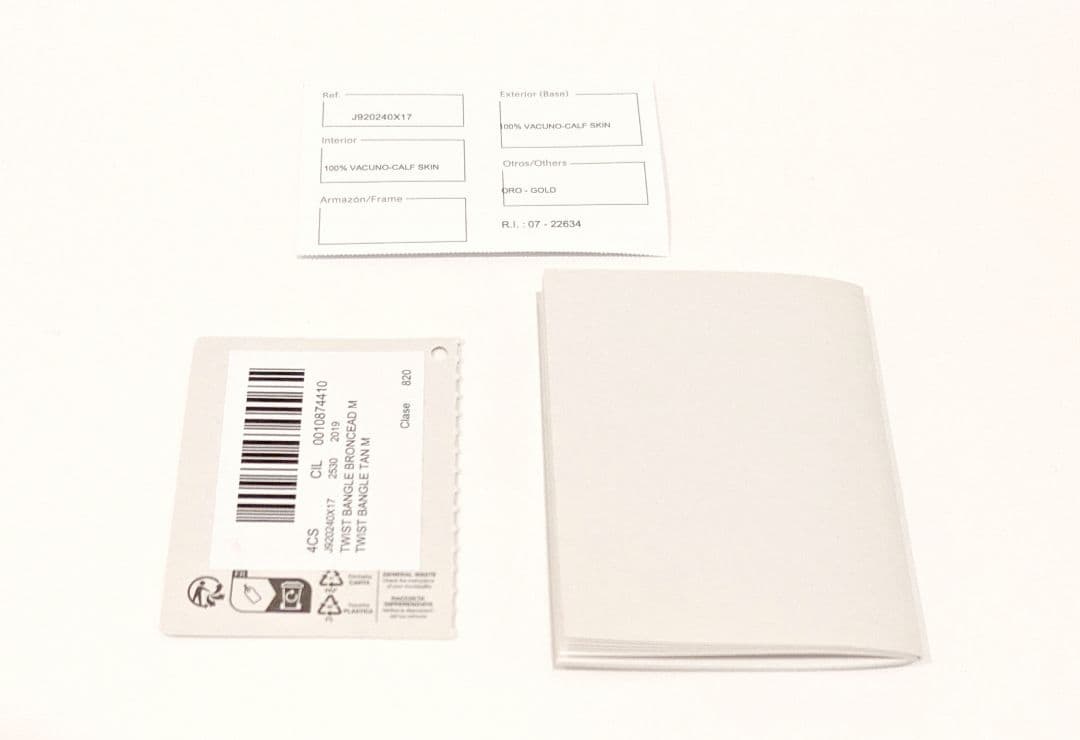 ロエベ ツイストバングル カーフ タン Mサイズ ブレスレット LOEWE