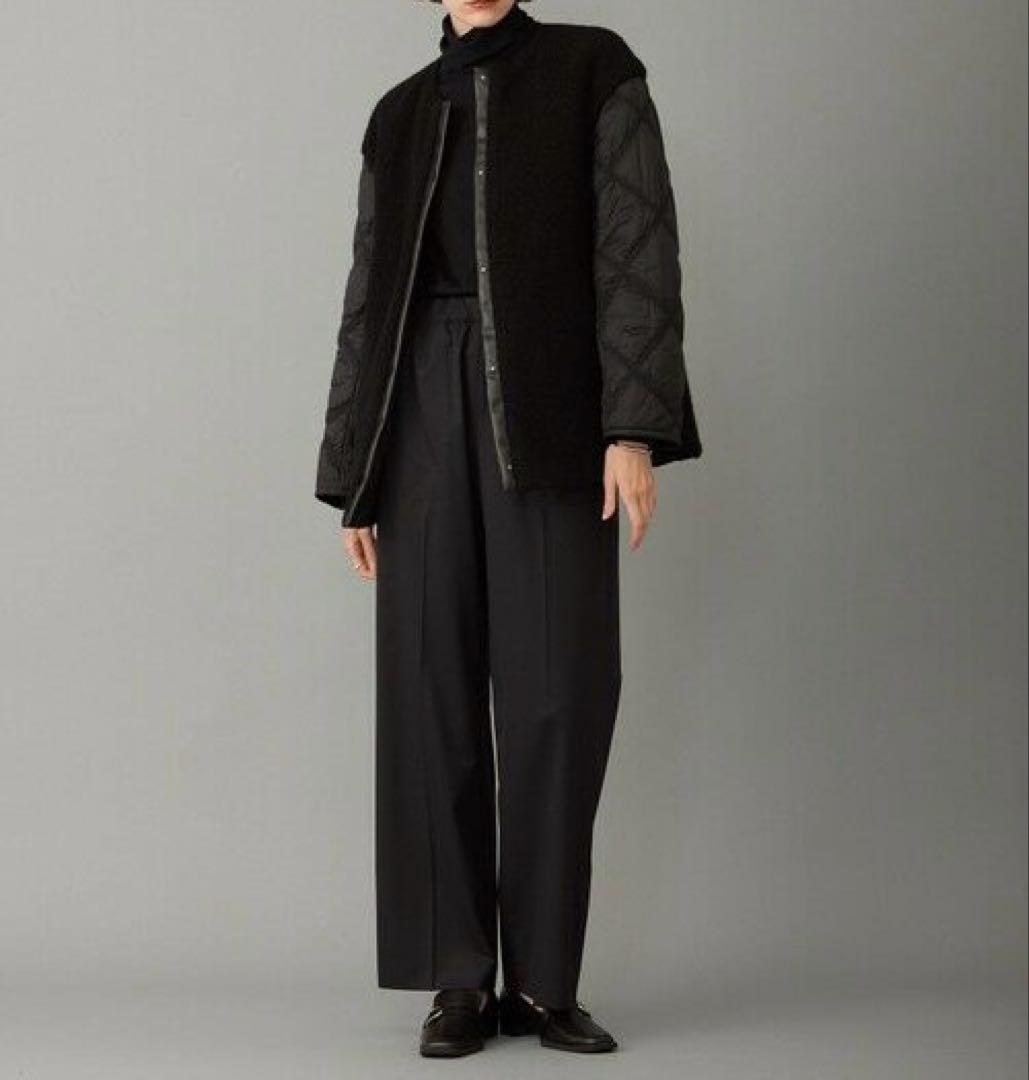 iCB 【リバーシブル着用可能】 ウールパイルキルト ミドル丈コート