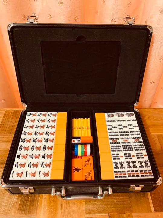 【全自動卓用】麻雀牌 オレンジ 【ケース付き】