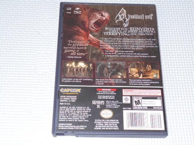 GC★resident evil 4 海外版★箱付・説明書付・ソフト付