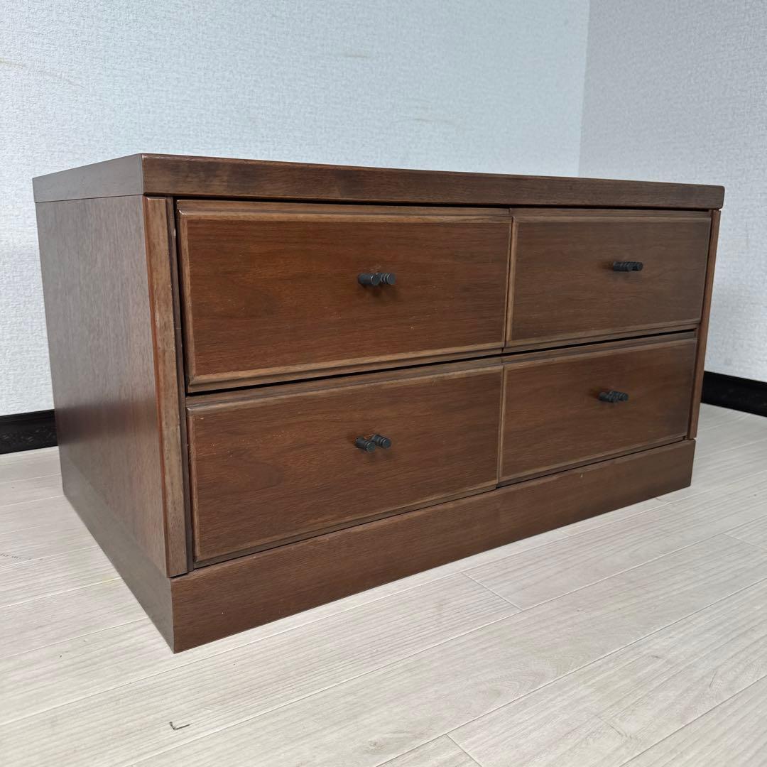 カリモク チェスト 2段4杯 ローチェスト タンス リビングボード i4-2※