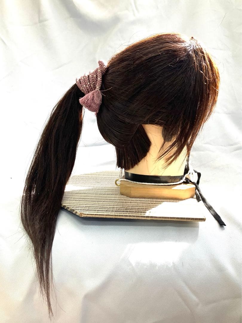 辰巳6号サイズ、一つ縛り、中古舞踊かつら、大衆演劇かつら、日本髪かつら、ケース付