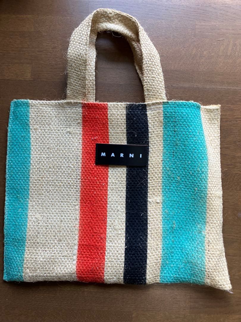 MARNI マーケット麻バッグ 保存袋付き