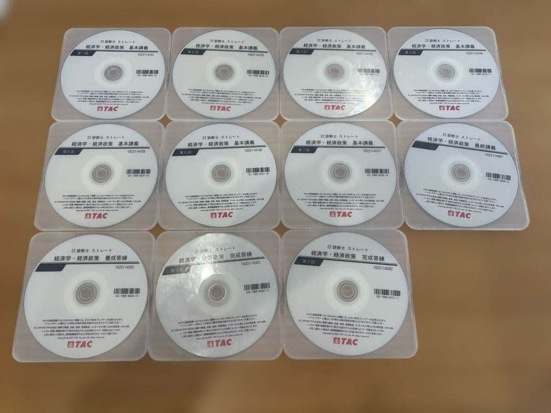 TAC中小企業診断士講座　経済学・経済政策DVD11枚