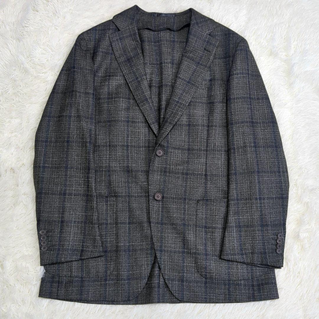 【未使用級】トゥモローランド ウールカシミヤシルク テーラードジャケット 52S