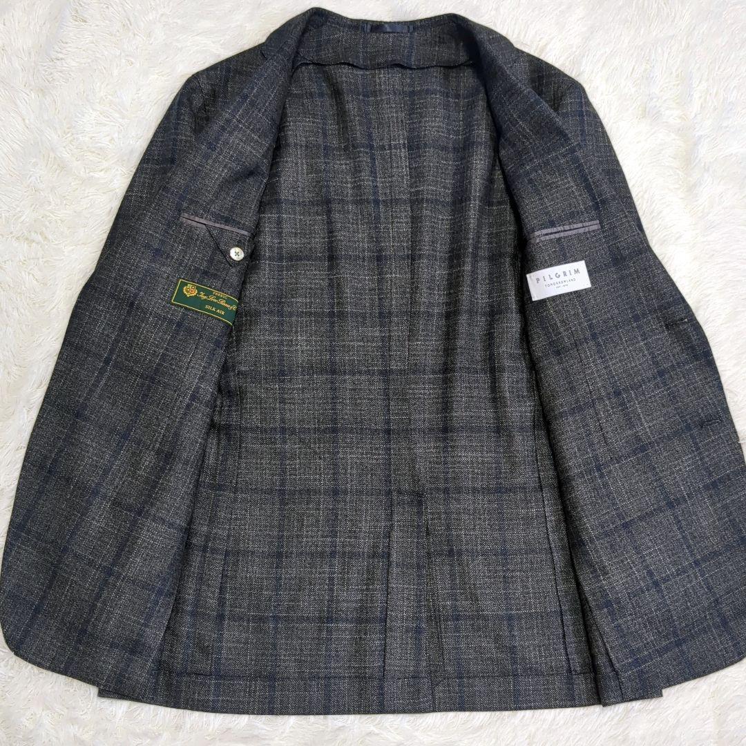 【未使用級】トゥモローランド ウールカシミヤシルク テーラードジャケット 52S