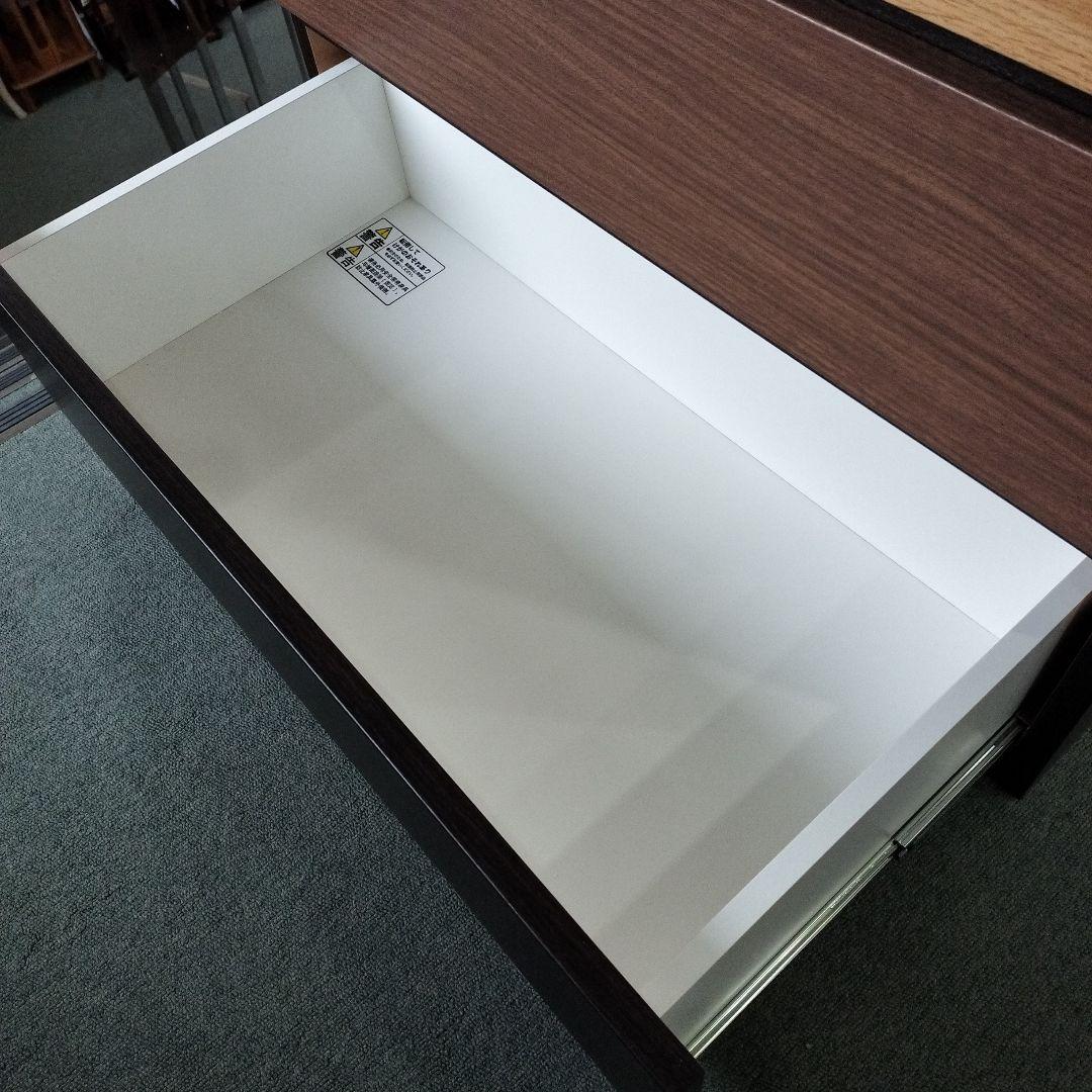 y【美品】ニトリ　ハイチェスト（カレナ80HC DBR）木目調家具