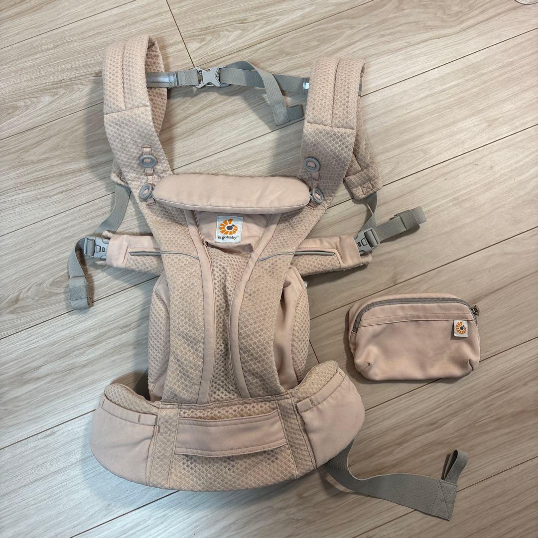 エルゴベビー　オムニブリーズ　ピンククォーツ　抱っこ紐　前向き可能　ポーチ付き