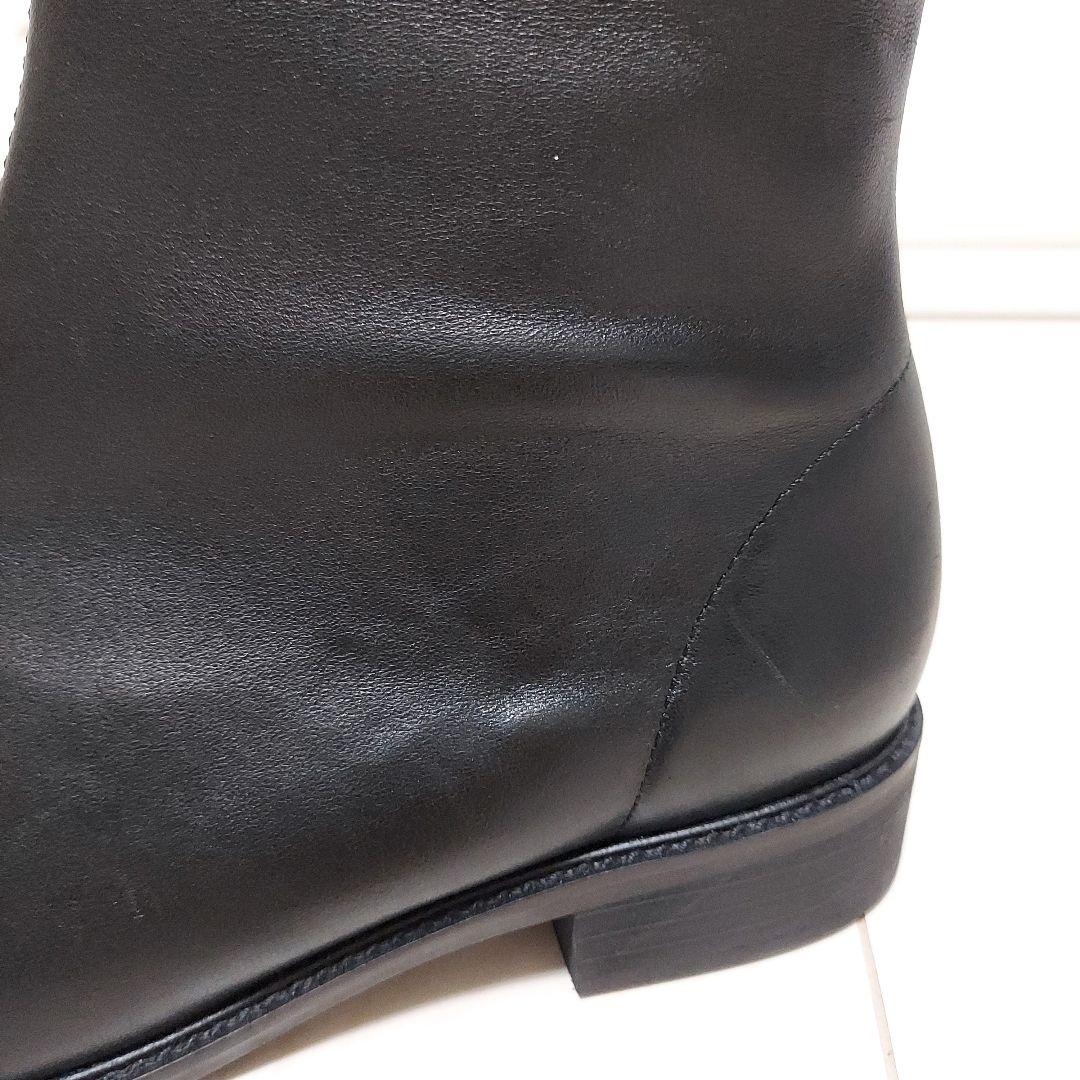 あい213　新品 nouer ラムレザーショートブーツ 23.5cm