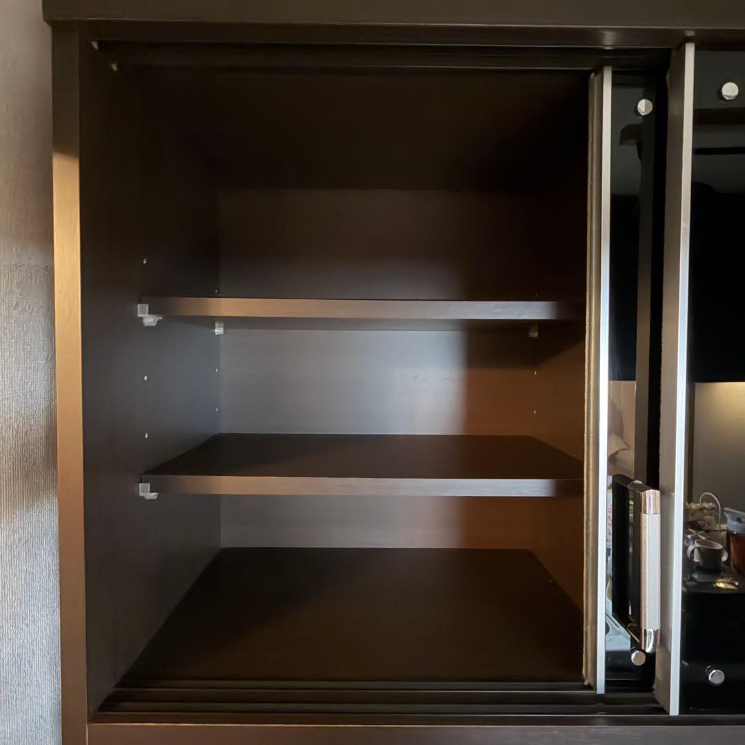 【最終値下げ】キッチンボード レンジボード 食器棚 キッチン収納 ダークブラウン