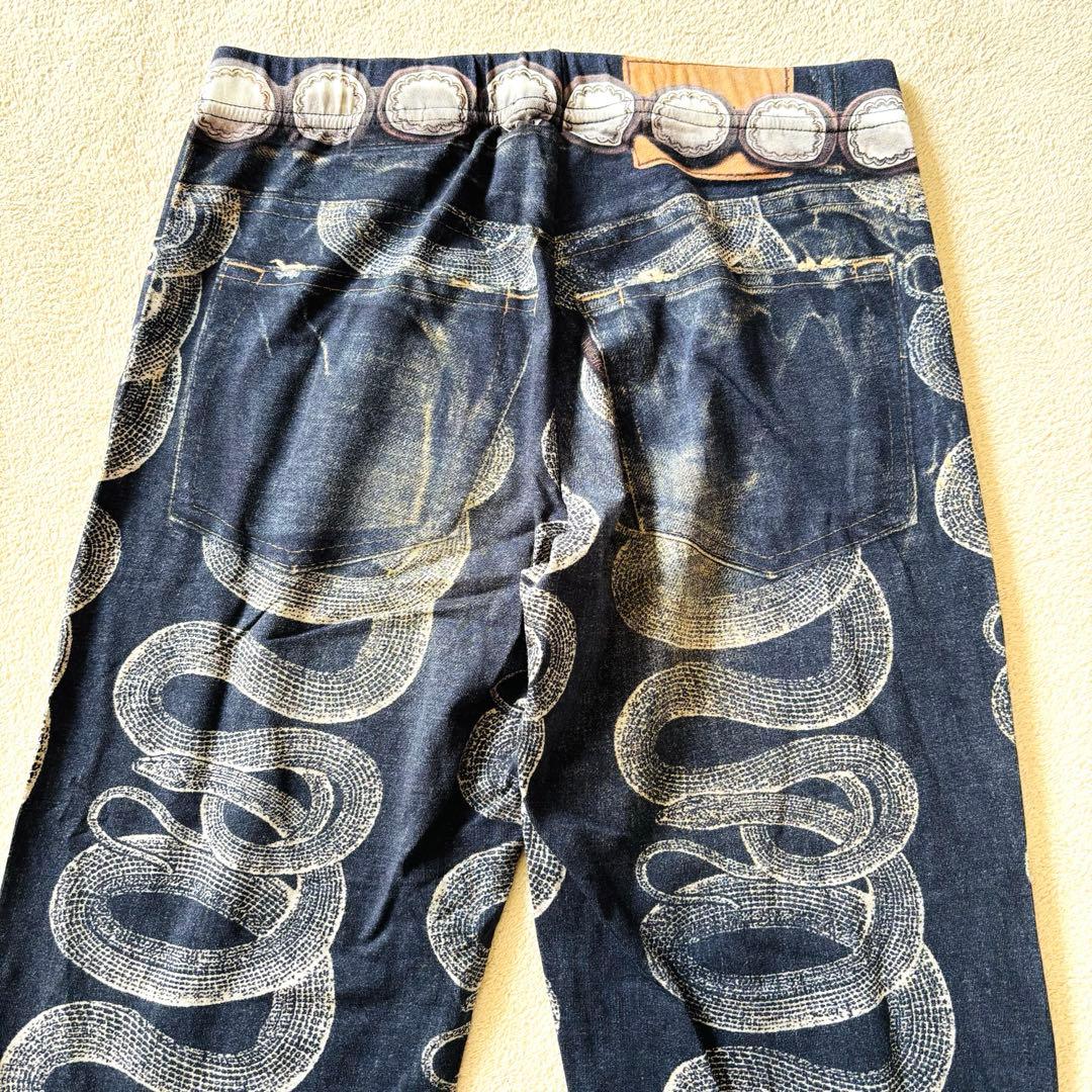 【新品】ヒステリックグラマー 転写スネーク スキニー レギンスパンツ ダメージ