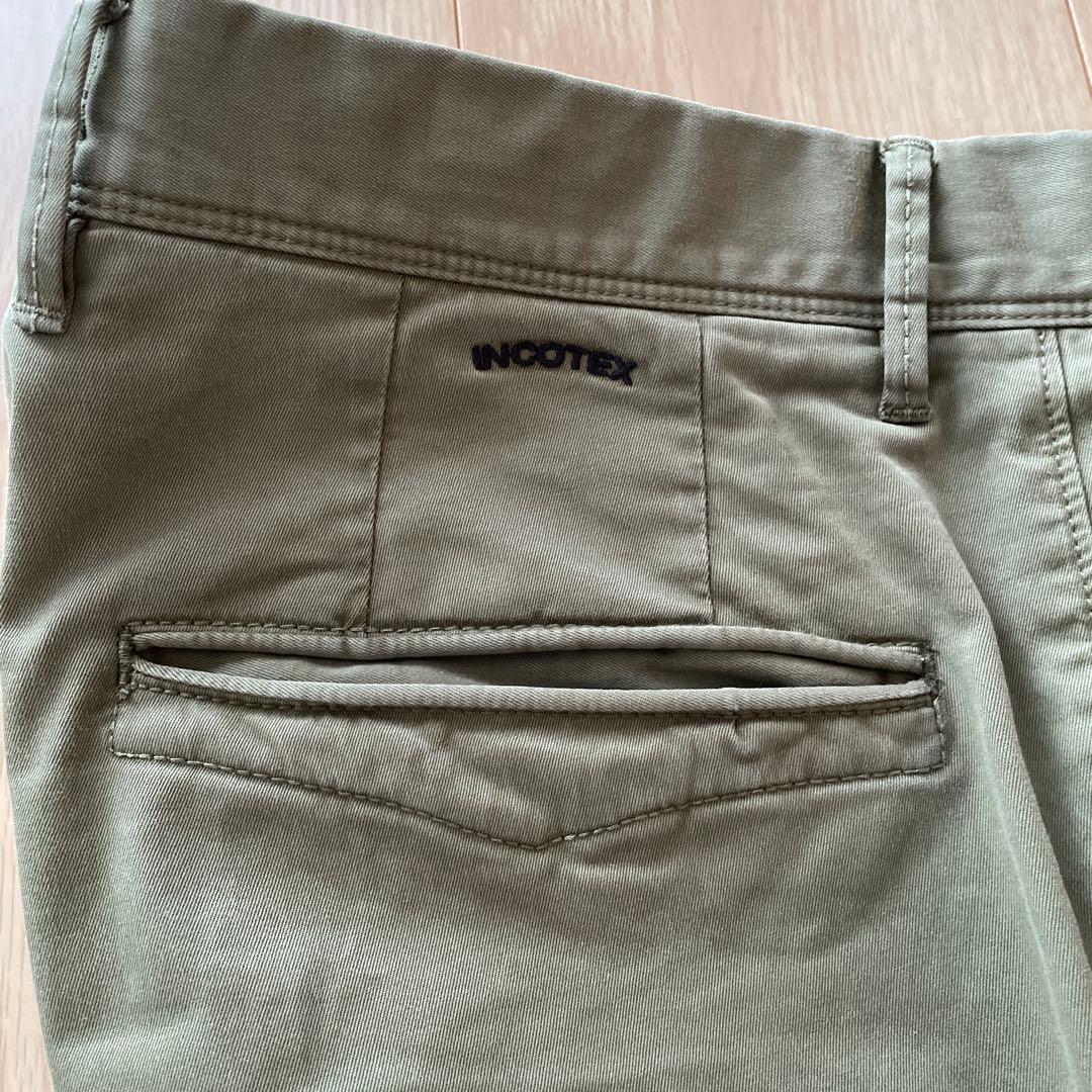 マ*ロ様 INCOTEX ガーメントダイ　オリーブグリーン チノパン　サイズ32