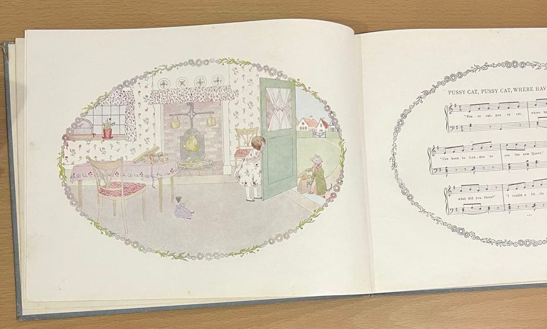 No403 希少 アンティーク洋書 古書 ルメール 絵本 児童書 オランダ 童謡