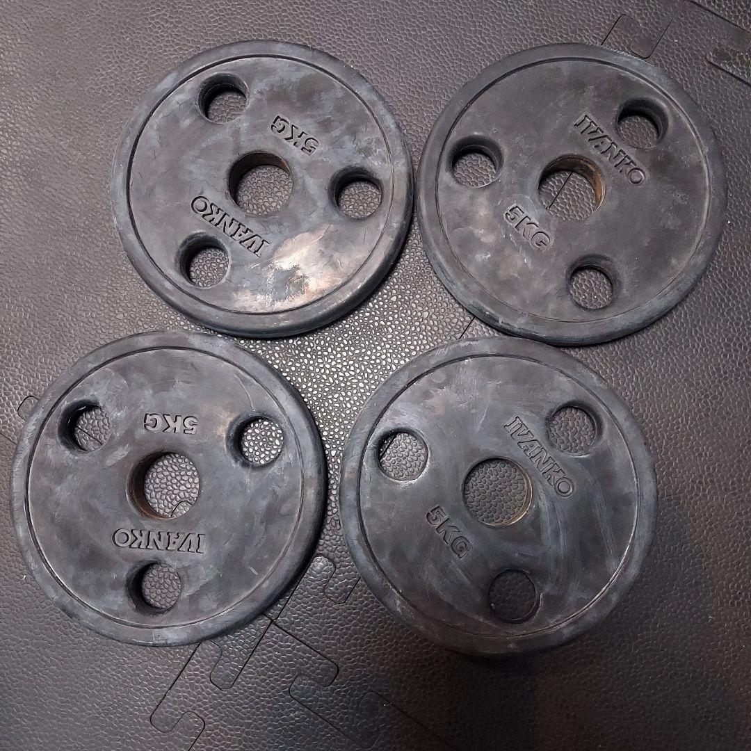 IVANKO オリンピックラバーイージーグリッププレート　5kg4枚セット