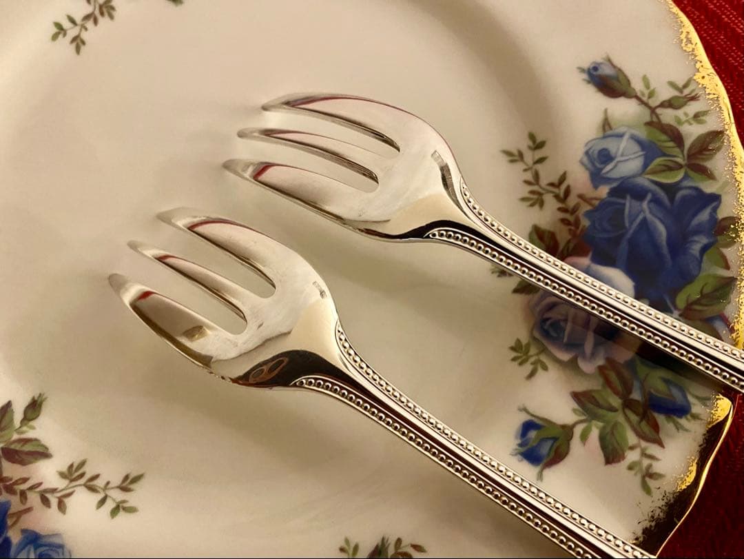 【あいさま専用商品☆極美品☆】クリストフル パール ケーキフォーク3本セット