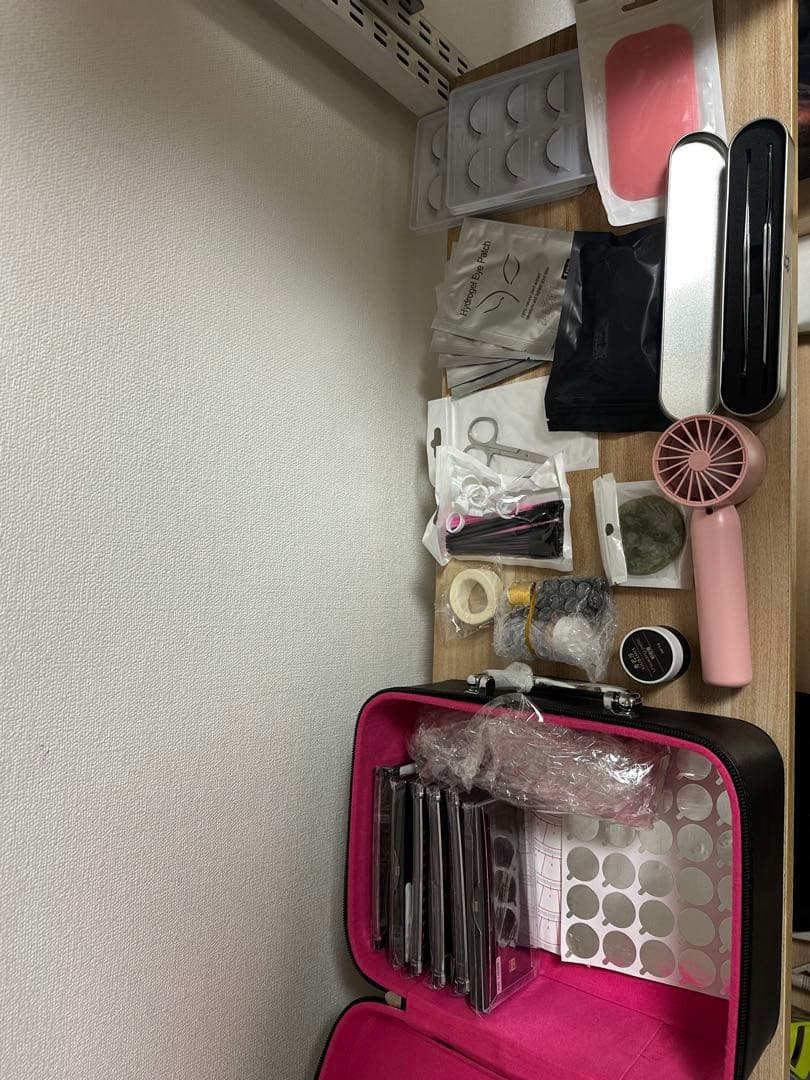 レザー収納ハンドバッグ付きまつげエクステンションツールセット